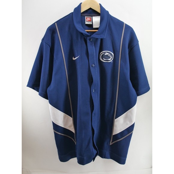Nike Penn‎ State Warmup Jacket Shirt Shooting Snap XL Team Sport Basketball - Picture 1 of 10